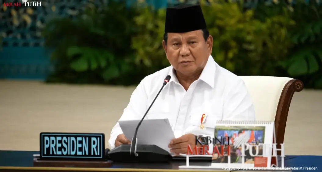 Foto: Tangkapan Layar Sidang Kabinet pada Senin 15 Desember 2025 (Foto: Youtube Sekretariat Presiden)