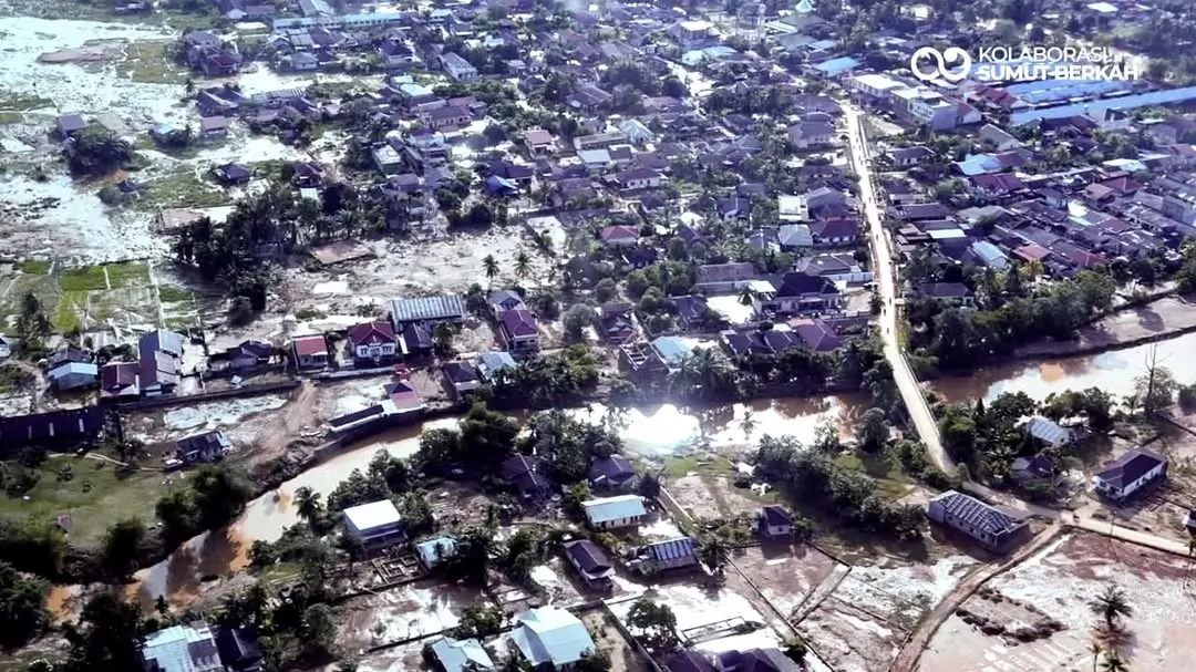 Wilayah terdampak banjir dan longsor di Sumatra Utara. (Foto: Instagram/pemprovsumut)