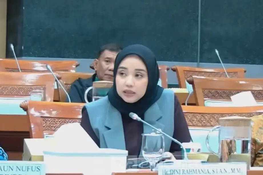 Anggota Komisi VIII DPR RI, Dini Rahmania. (Foto: Tangkapan layar YouTube/TVR Parlemen)